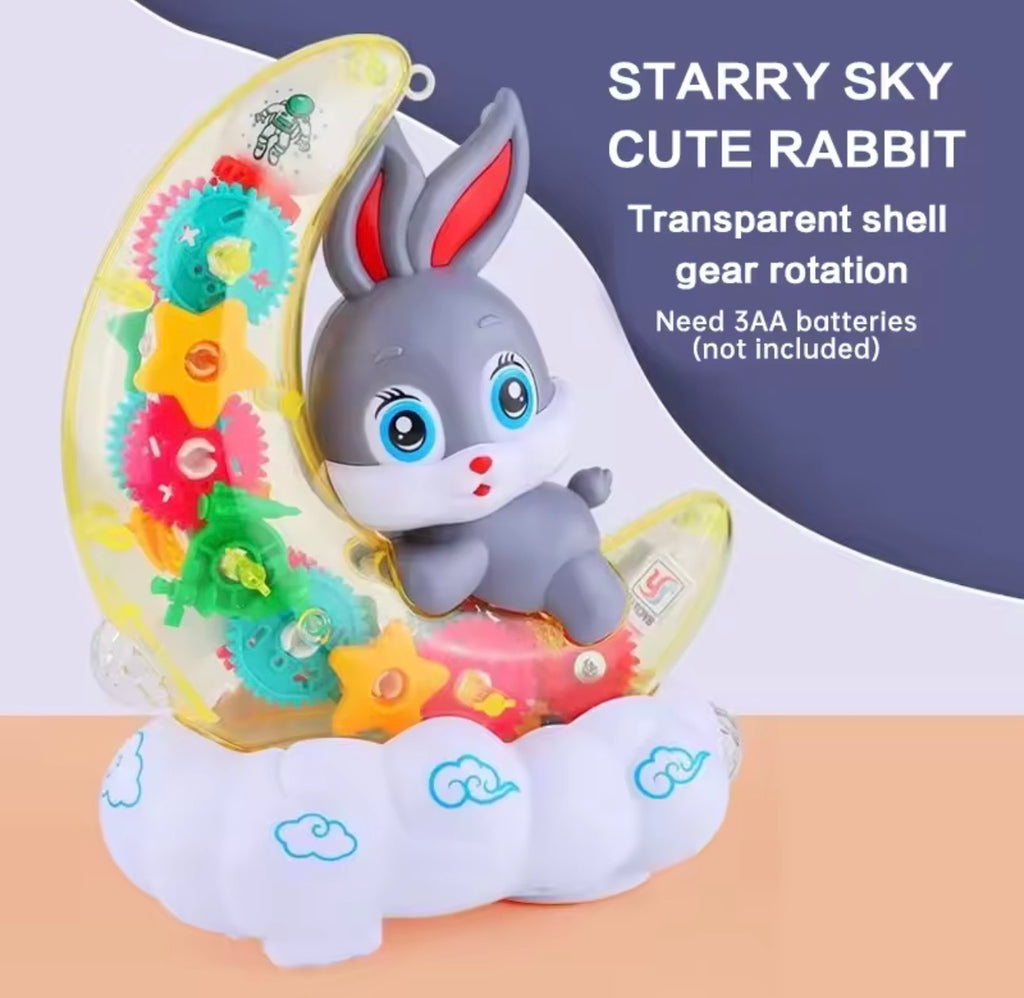 Starry Sky Cute Rabbit Electric Toy