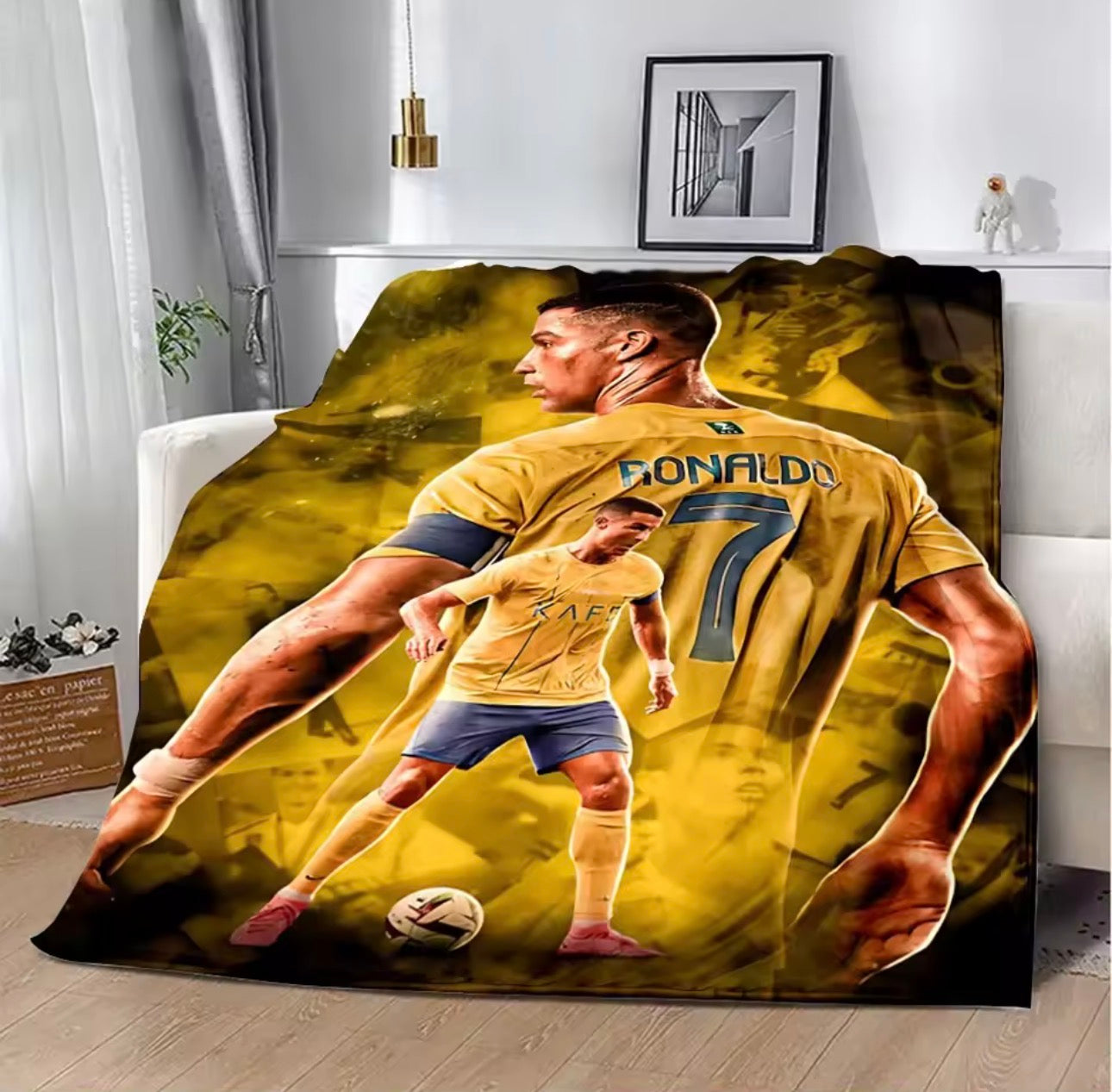 Ronaldo Inspired Fleece Throw Blanket