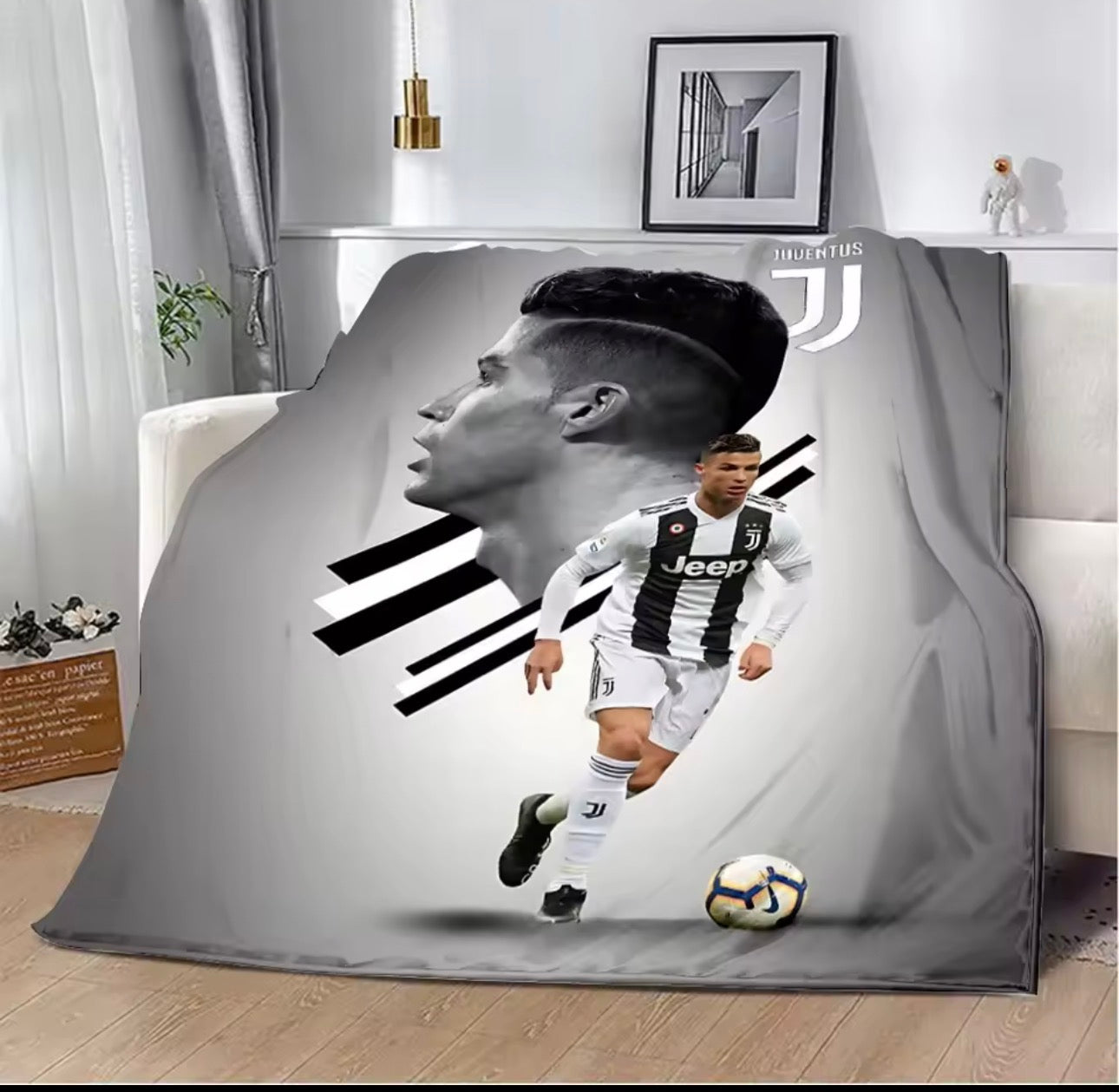 Ronaldo Inspired Fleece Throw Blanket