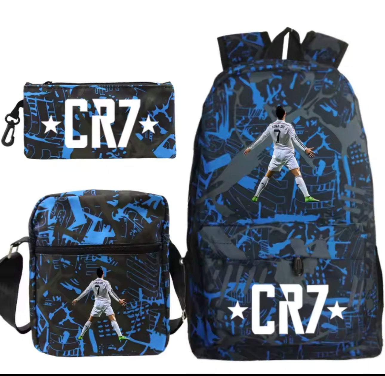 CR7 Inspired 3 Piece Backpack Set