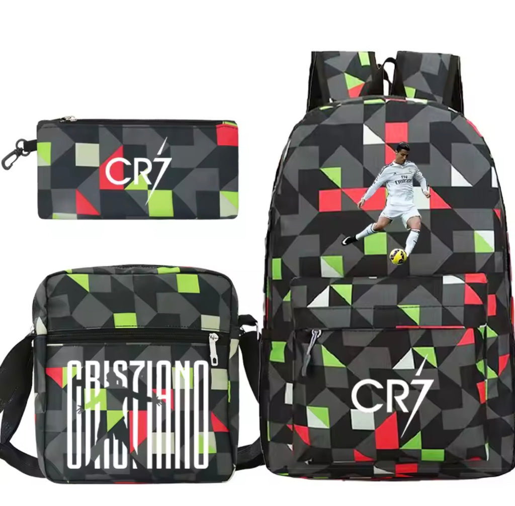 CR7 Inspired 3 Piece Backpack Set