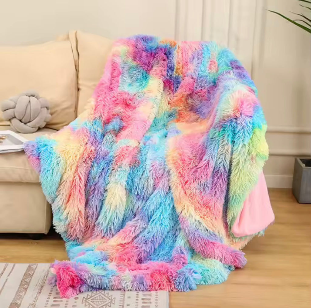 Multicoloured Throw Blanket
