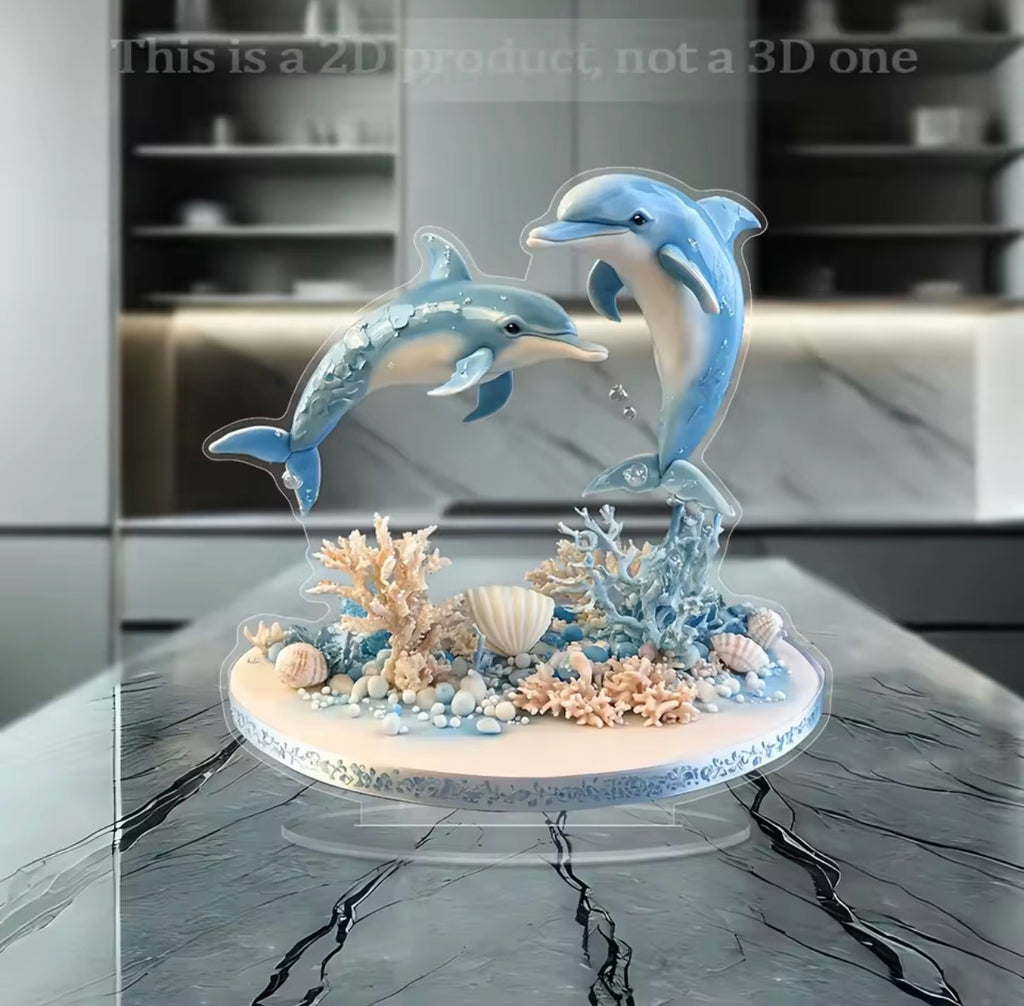 Beautiful Dolphin Acrylic Ornament