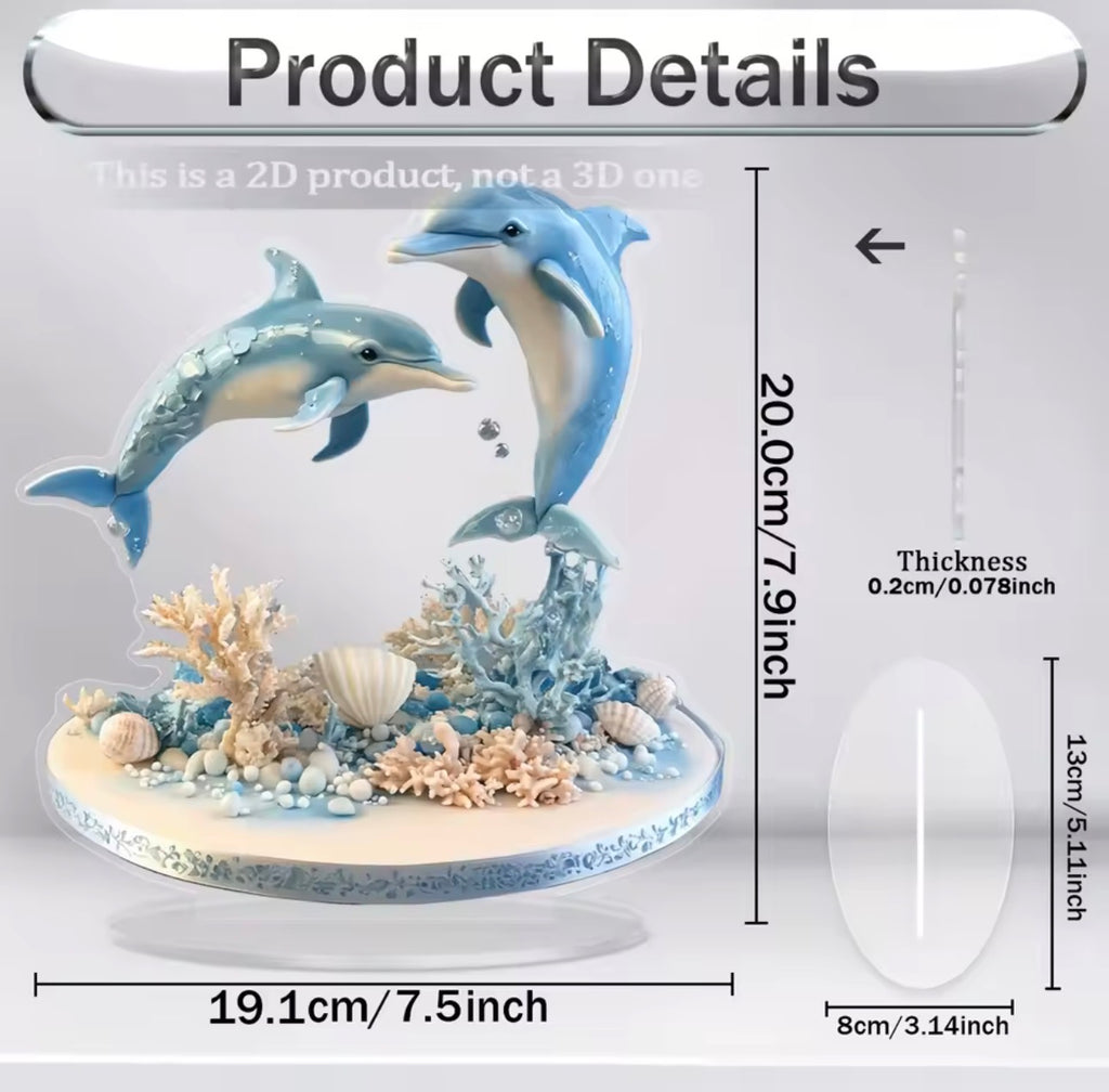 Beautiful Dolphin Acrylic Ornament