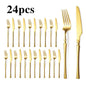12/24/36pcs stainless steel tableware set