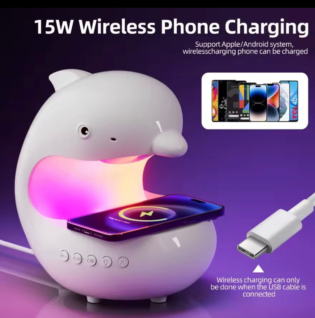 Dolphin LED Night Light & Wireless Charger