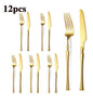 12/24/36pcs stainless steel tableware set