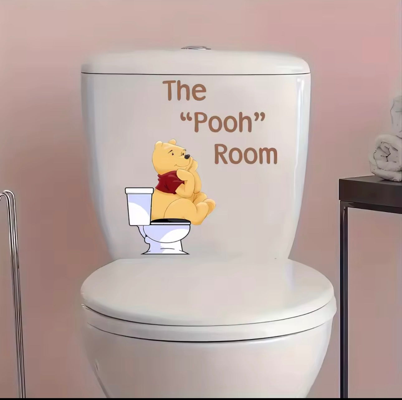 The Pooh Room” Toilet Sticker