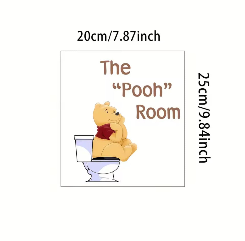 The Pooh Room” Toilet Sticker