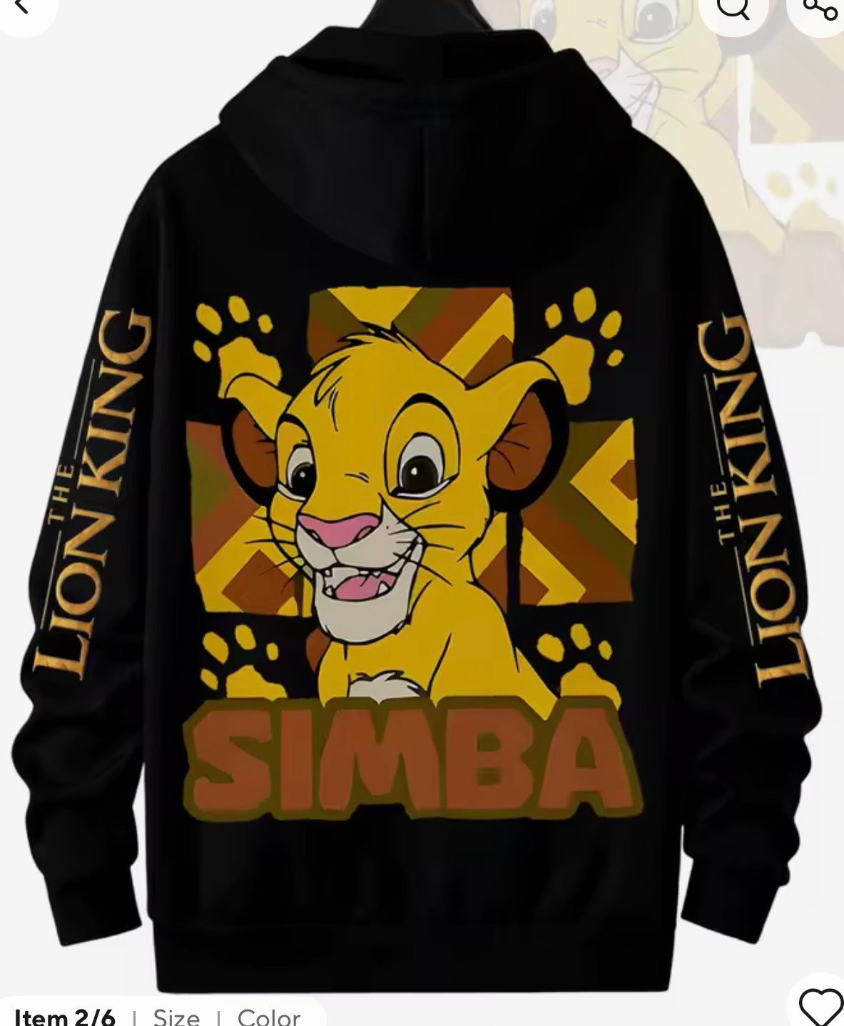 Lion King Simba Hoodie.