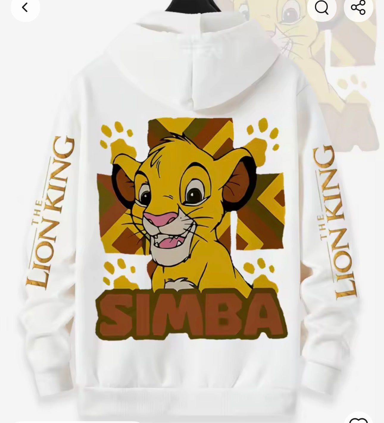 Lion King Simba Hoodie.