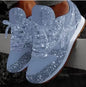 Women Flat Sneakers Casual Bling