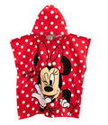 Girls Minnie Mouse Towel Kids Hooded Poncho