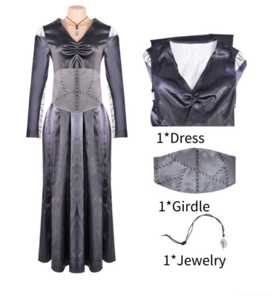 (M) Lestrange Bellatrix Cos Retro Black Queen Cosplay Outfit Vintage
