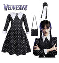 Wednesday Addams Costume Outfit, Kids Cosplay