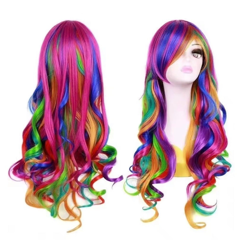 New Trendy Synthetic Wig In Rainbow Colours