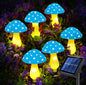 6PCS Solar Mushroom Fairy String Lights LED