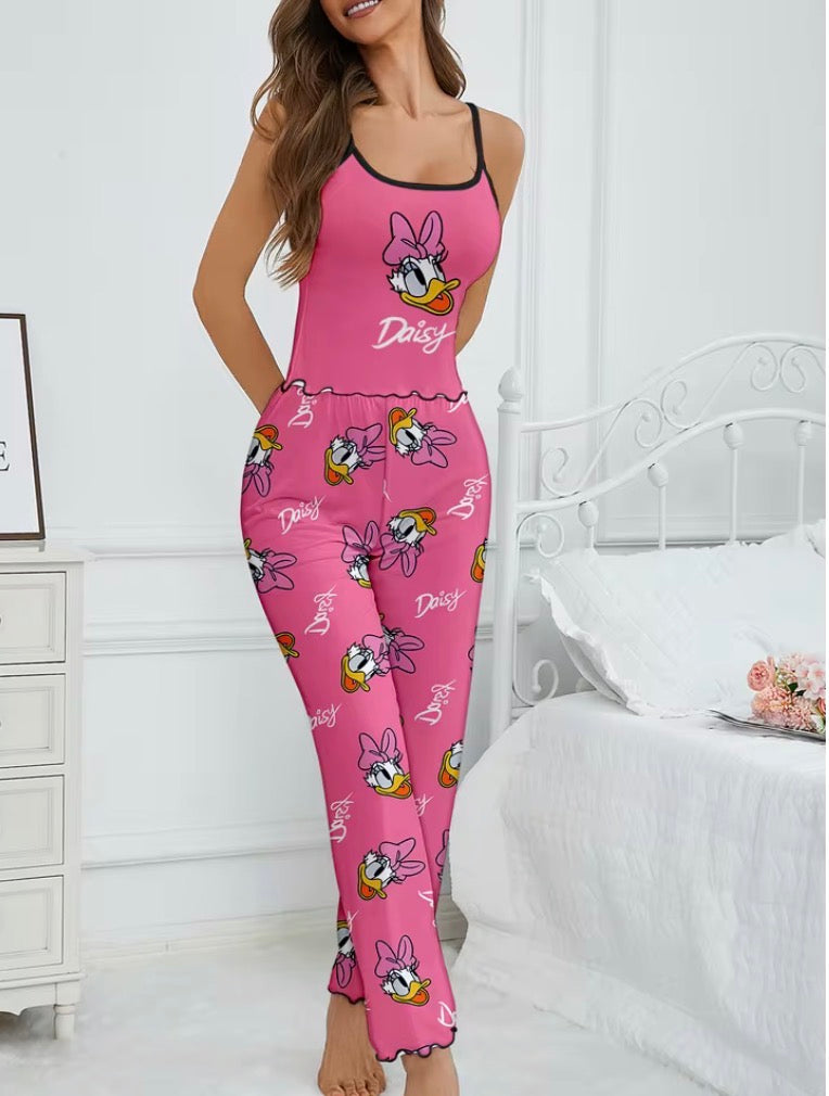 Women's 2-piece Disney Daisy Top and Curled Pants Sleepwear