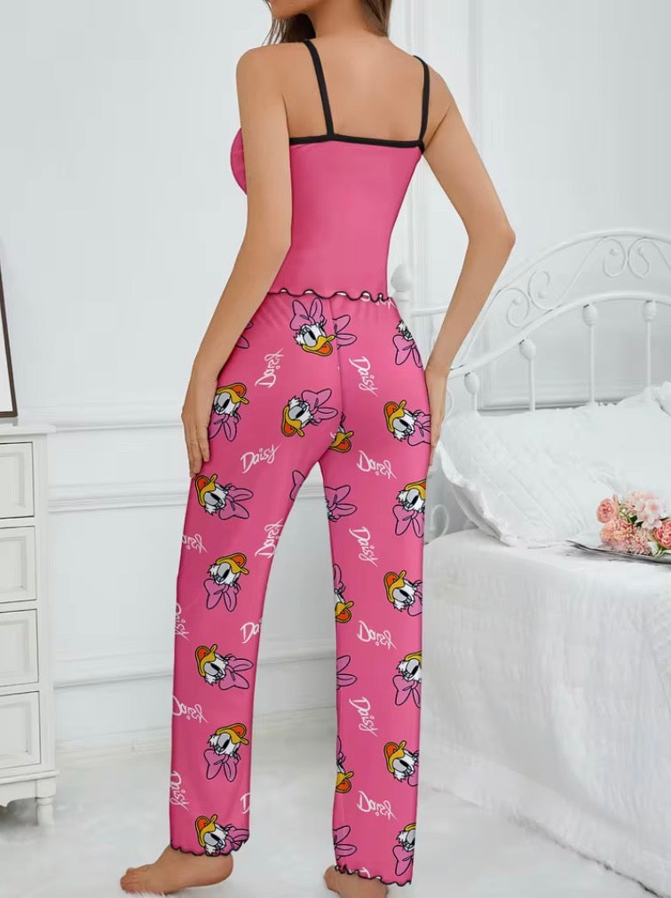 Women's 2-piece Disney Daisy Top and Curled Pants Sleepwear