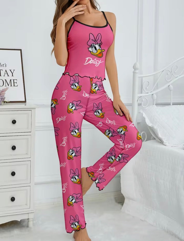 Women's 2-piece Disney Daisy Top and Curled Pants Sleepwear