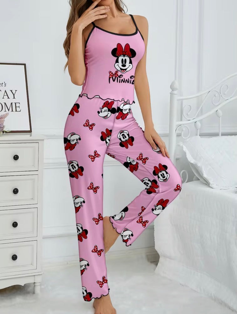 Women's 2-piece Disney Minnie Strap Top and Pants Sleepwear