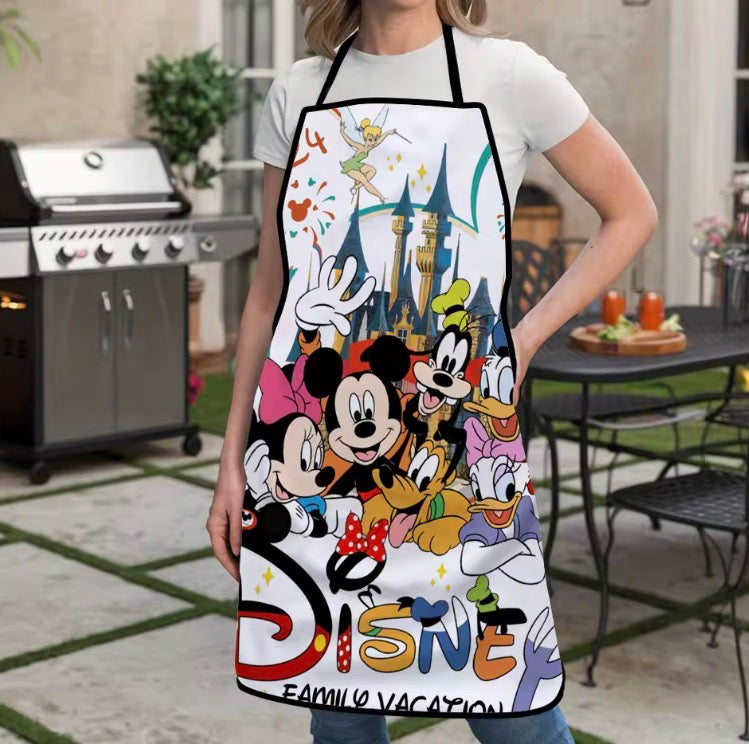 1pc Disney Classic Characters Family Vacation Apron
