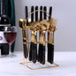 Ceramic Stainless Steel Cutlery Sets Of 24 Pieces
