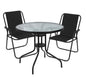 Garden Table & Folding Deck Chairs Set 2 or 4 Seater