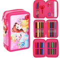 Disney Princess 3 Tier Filled Pencil Case