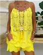 Casual V-Neck Sleeveless Embroidery Top Shorts Set