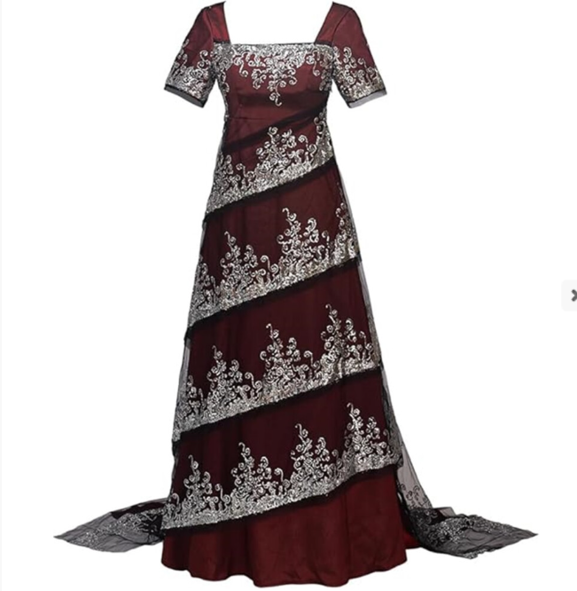 Titanic Rose Cosplay Costume - Red Dewitt Bukater Dress