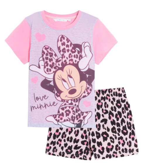 Girls Minnie Mouse Short Pyjamas Disney