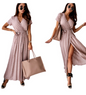 Polka Dot Split Front Maxi Dress