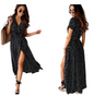 Polka Dot Split Front Maxi Dress