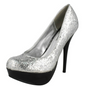 Ladies Spot On Sparkly Party Heels