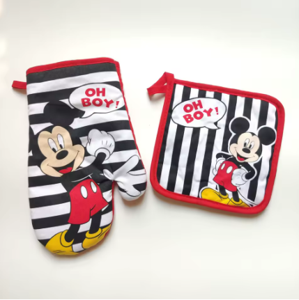 Disney Mickey Mouse Cotton Gloves Cotton Padding Heat Insulation