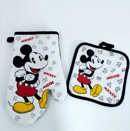 Disney Mickey Mouse Cotton Gloves Cotton Padding Heat Insulation