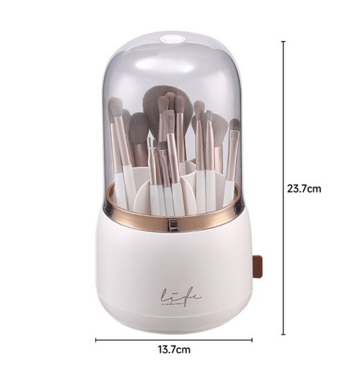 Stylish Rotating Makeup Brush Cylinder Case