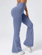High-Waist Stretchy Bell Bottom Trousers