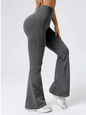 High-Waist Stretchy Bell Bottom Trousers