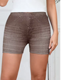 Printed Denim Look Shorts