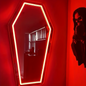 Gothic Coffin-Shaped Neon Wall Mirror