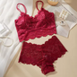 Women's Lace Bralette & Brief Lingerie Set