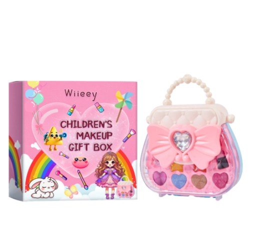 Wiieey Kids Makeup Gift Box, Kids Play Fun Girl Makeup
