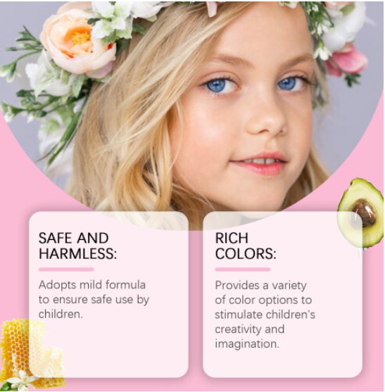 Wiieey Kids Makeup Gift Box, Kids Play Fun Girl Makeup