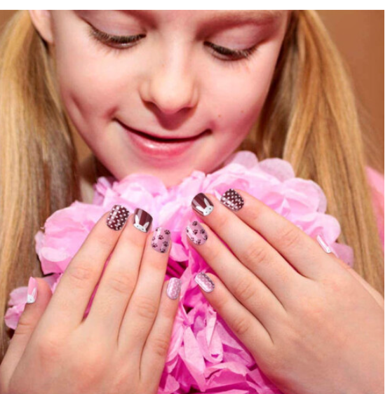 72pcs Kids Pre-glued Full-Cover Artificial Nails