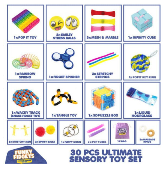 30 pcs Fidget Toys Pack - Sensory for Autism ADHD