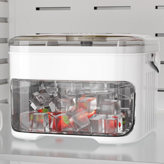 50- Ice Maker with Easy Press Cap, Double Layer Storage