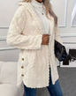 Women's Hooded Teddy Fleece Cardigan Coat