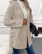 Women's Hooded Teddy Fleece Cardigan Coat